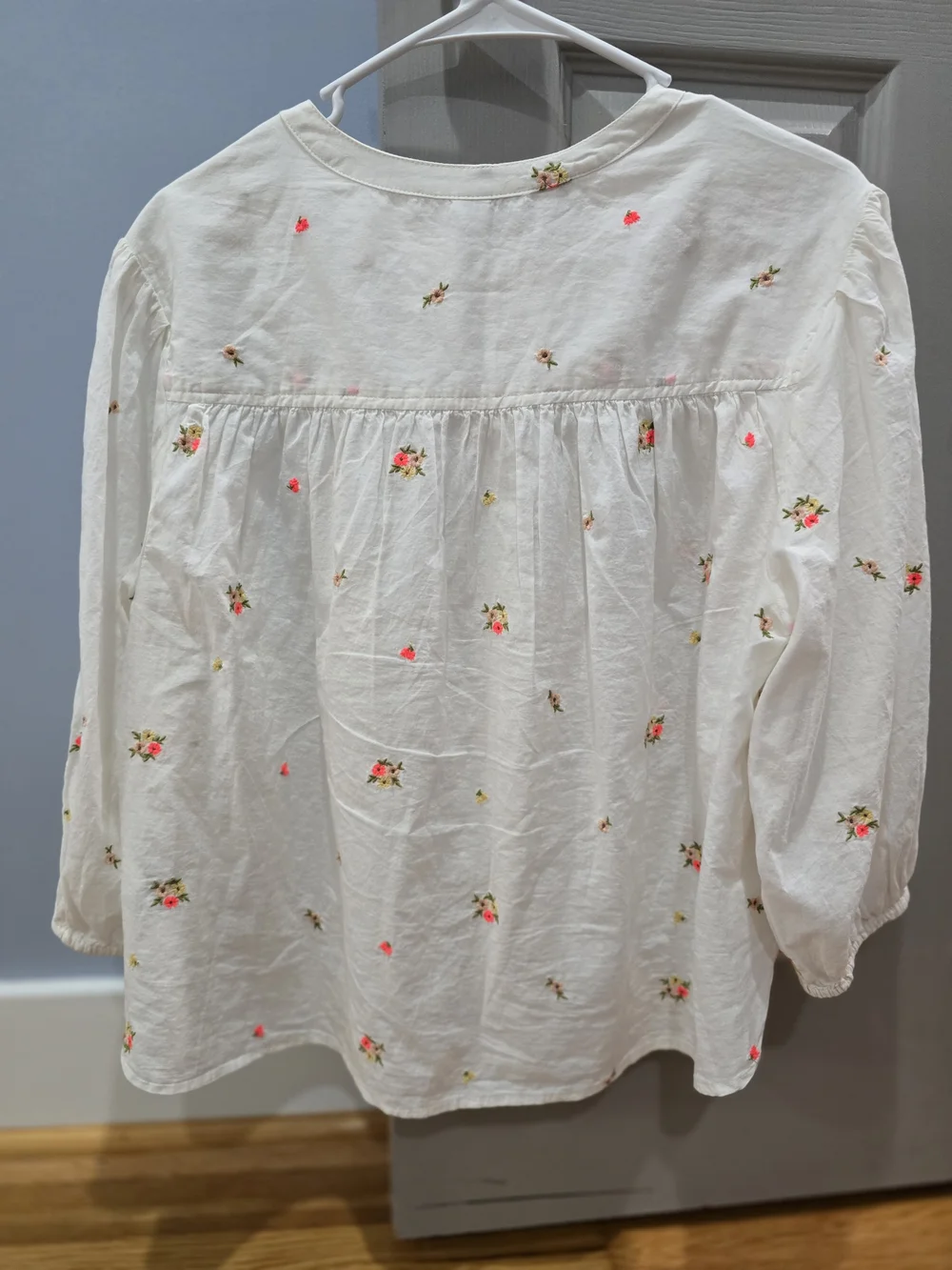 OLD NAVY, Womens Cream Floral Button-Front Blouse